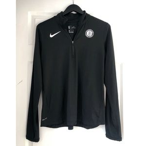 Nike Brooklyn Nets Dry Fit black half zip